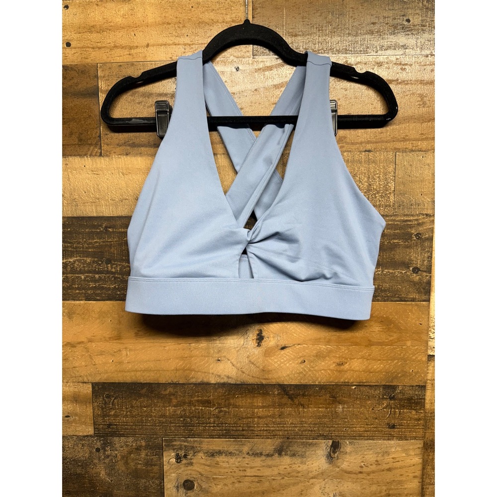 Fabletics Light Blue Twist Front Cross Back Sports Bra XXL BA2044049-1729-17070